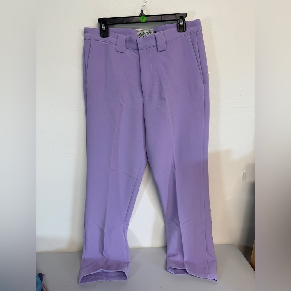 Bogey Boys Men’s The Best Pant Purple Size 32 NWOT Straight Leg Pleated